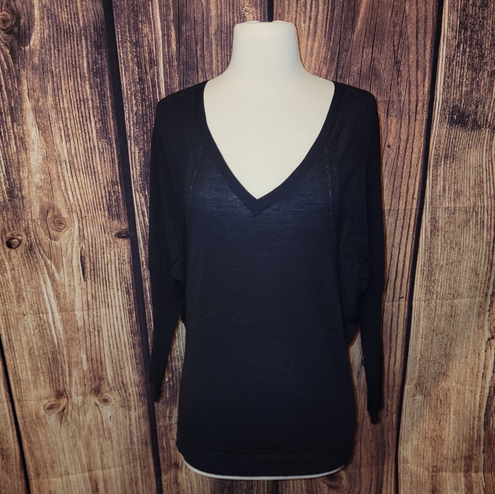 Eileen Fisher Merino Wool Sweater Size XS Black